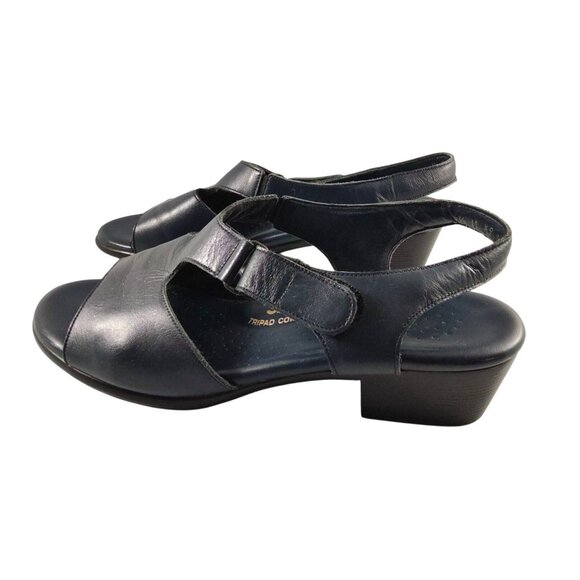 SAS Suntimer Women's Size 9.5M Navy Block Heel Sandals W/ Adjustable Strap - Picture 2 of 8